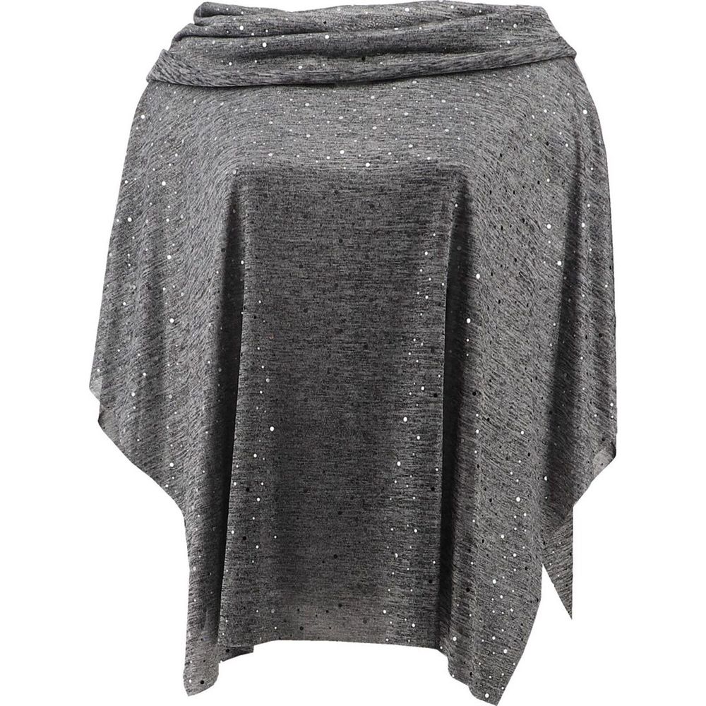 Attitudes Renee Reversibles Convertible Metallic Poncho Silver A3729081
